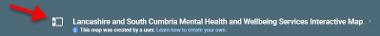 Mental Health services map on the Lancashire and South Cumbria website