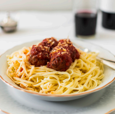 An image of a Meatballs and Tagliatelli dish