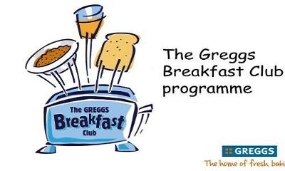 Logo for Greggs Breakfast Clubs