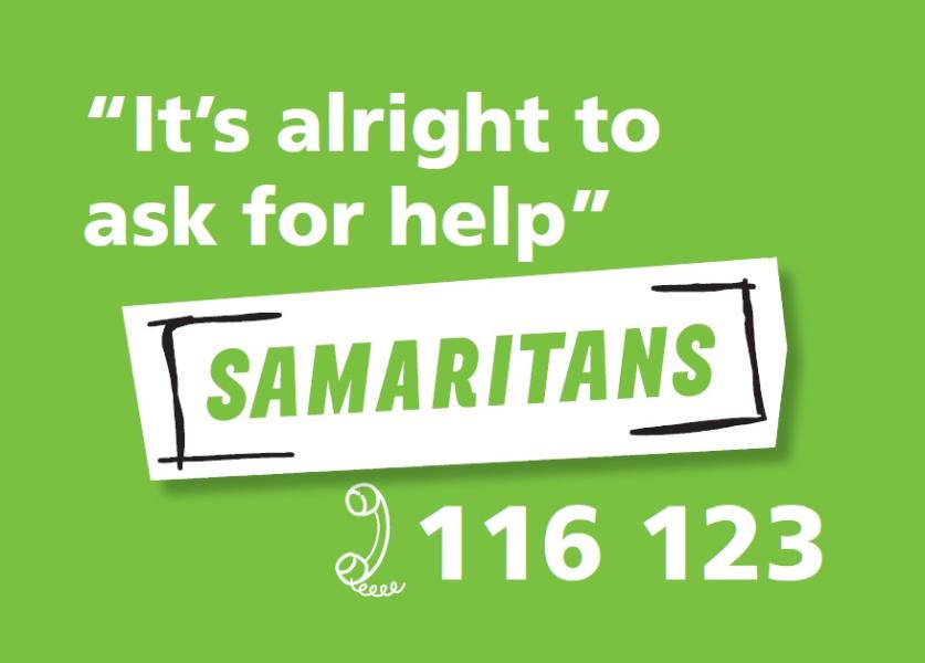 Samaritans logo call 116 123